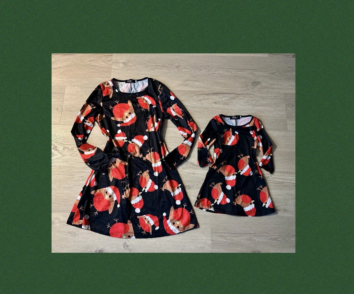 white christmas dresses Christmas Mother Daughter Dresses Mommy and Me Family Matching Outfits main image 1