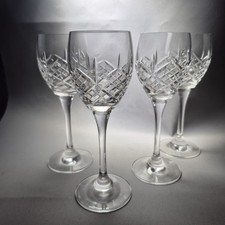  Bohemia Crystal Cordial Wine Glasses Set of 4 Claret 120ml 18cm 7" Vintage