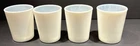 Set Of 4 White Milk Glass Juice Cup Tumbler Hazel Atlas Fire Vintage 3.5" Tall