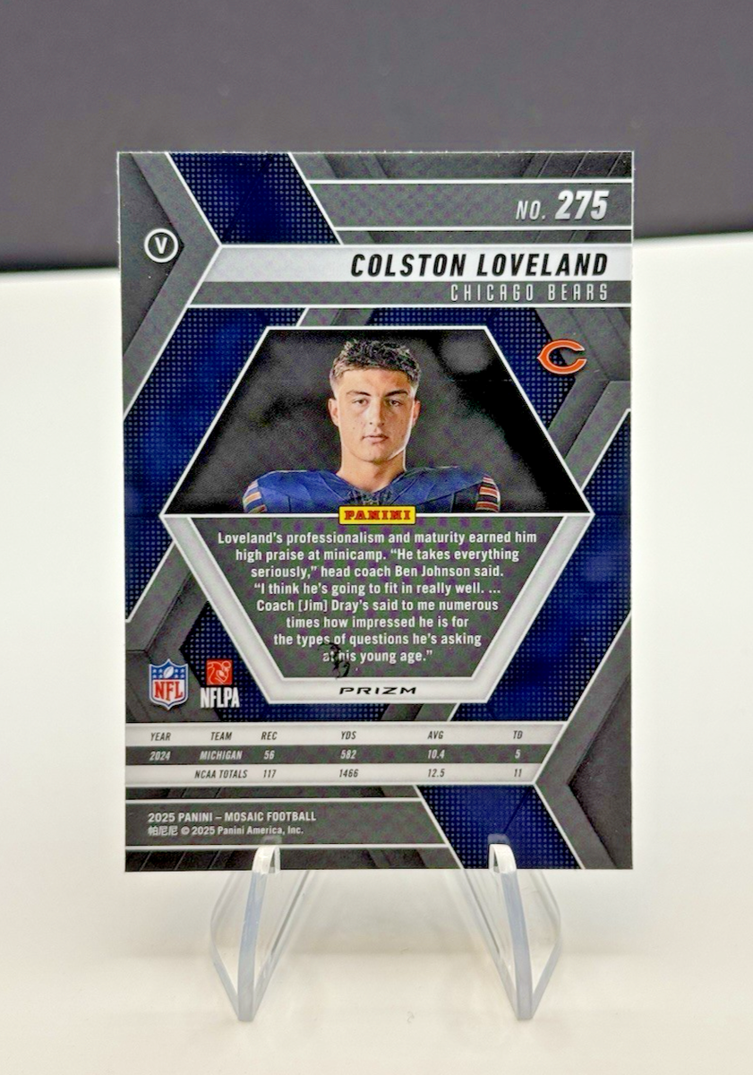 2025 Panini Mosaic Colston Loveland Rookie Pink Prizm Image