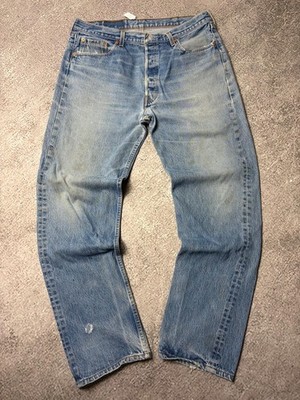 Levi s 501XX Made in USA Original Jeans Herren W40 L38 Blau Denim Faded Straight