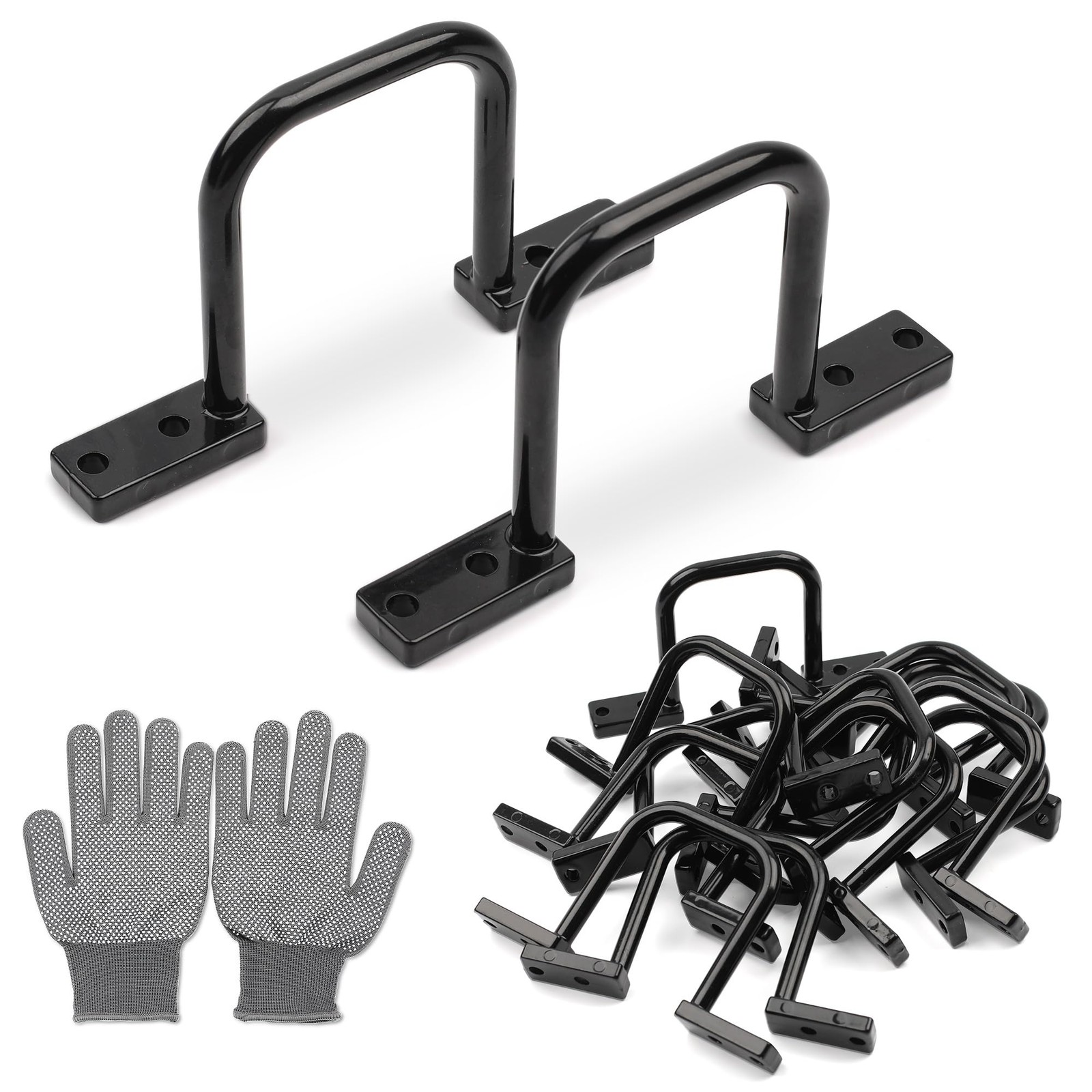 Aothotop 2" Aluminum Cable Management D Ring 12 Pack 12 Pcs-2 Inch, Black