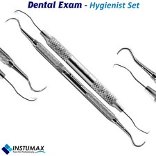 Dental Sickle Scaler & 11/12 Explorer Fine-Tipped Diagnostic & Scaling Tool 2PCS