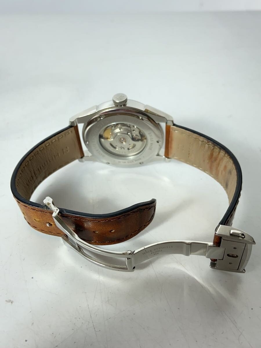 HAMILTON Automatic Watch Analog Leather GLD BRW SS H424151 image 4