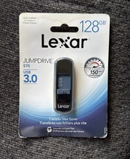 Lexar by Micron 128GB JumpDrive S75 USB 3.0 Flash Drive 150MB/s RB16571 - Sealed
