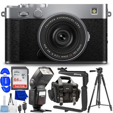 FUJIFILM X-E5 Mirrorless Camera with XF 23mm f/2.8 Lens Silver - 10PC Bundle