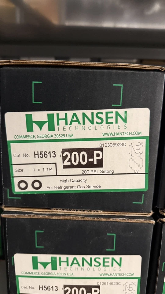 Hansen Pressure Relief Valve H5613 200 PSIG - Image 3 of 3