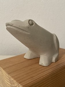 Handmade Cement Frog Figurine