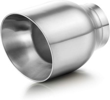 Exhaust Tip 2.5 Inch Inlet Muffler Tip 2.5 Inlet 4 Outlet 5 Long Dual Wall...