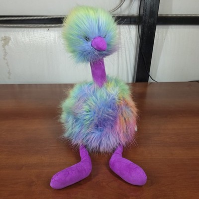 Jellycat Rainbow PomPom Ostrich Emu Bird Stuffed Animal Plush 13