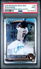 2025 Bowman Mega Box Bowman Prospect Mega Autographs #BMA-JM Jesus Made PSA 9