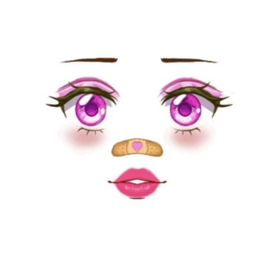 R0BLOX SUPER PINK HEART MAKEUP - FACE CODE - SENT IN EBAY MESSAGES