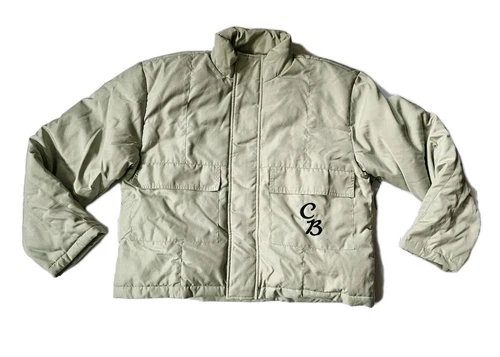 C'est Bon Smart Cropped Jacket Utility Puffer MED NWT Mint Green CB Front Pocket - product listing photo