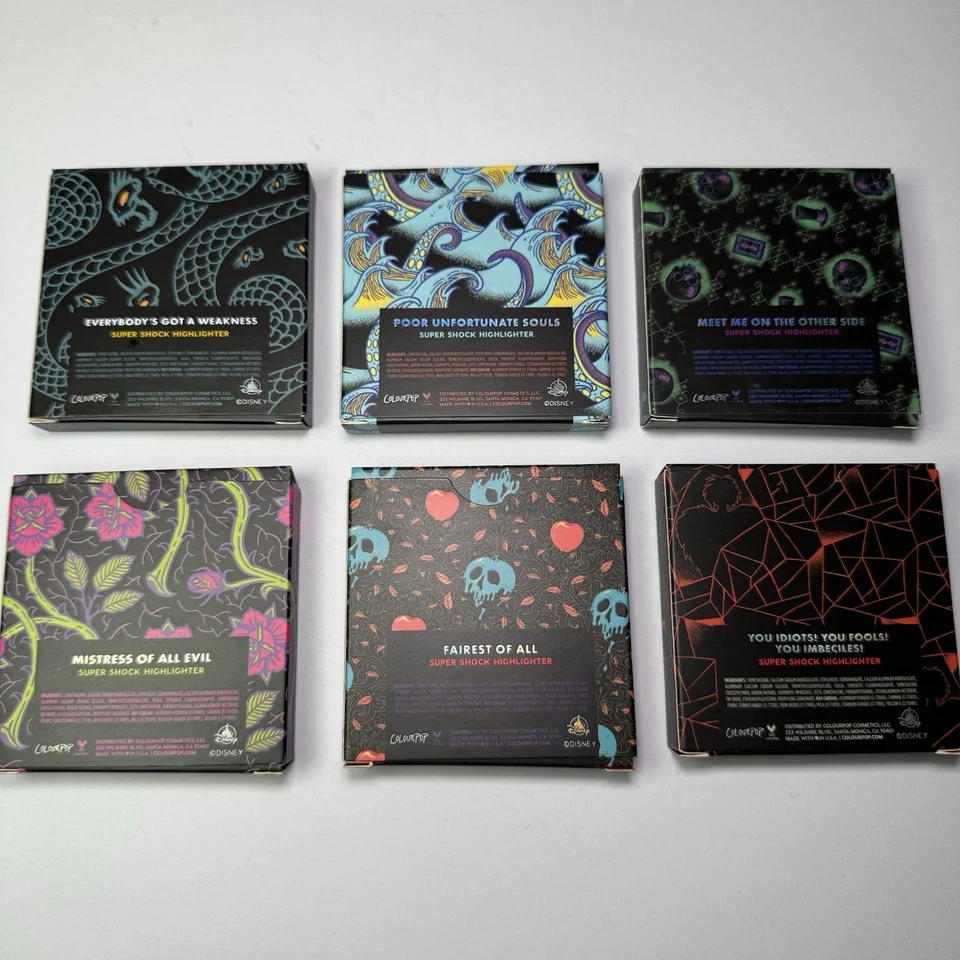 COLOURPOP Disney Villains Misunderstood Super Shock Highlighter Set Brand New - Image 4 of 4