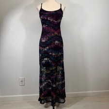 Fire Los Angeles Lace Sheer Whimsygoth Fairy Slit Sides Sleeveless Maxi Dress XS