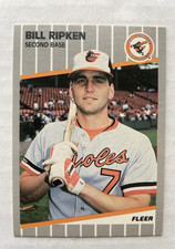 1989 Bill Ripken Black Box Fleer Variation Error Rookie Card SP