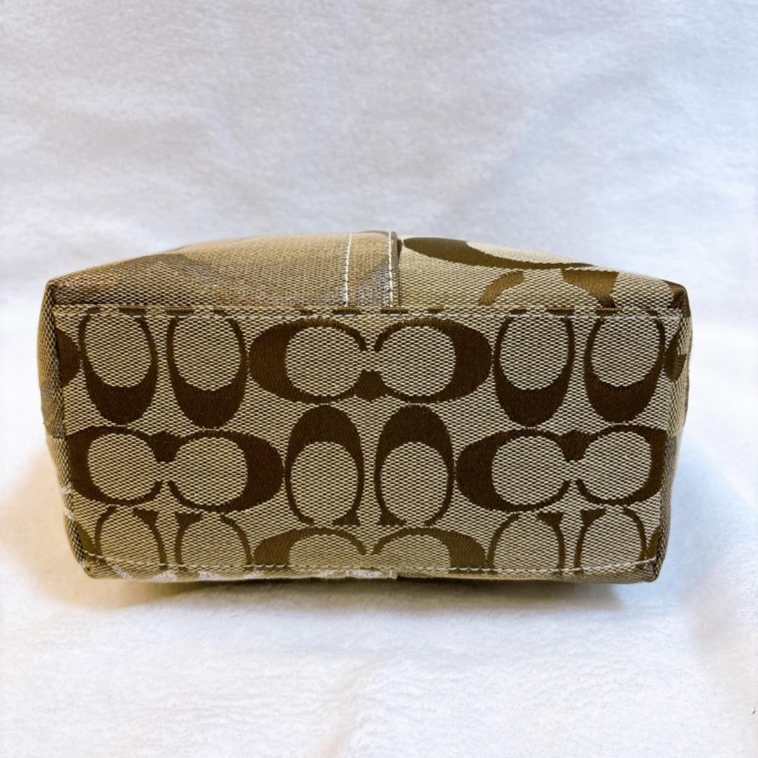 Coach Patchwork Accessory Pouch Canvas Leather Ra… - image 9