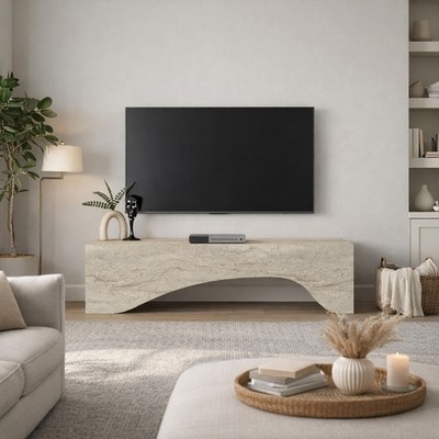 TV Lowboard Enigma Beige Travertin Optik