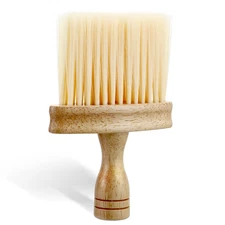 Barber Neck Duster Brush Soft Bristle Hair Cleaning Brush with Wooden Handle Sal