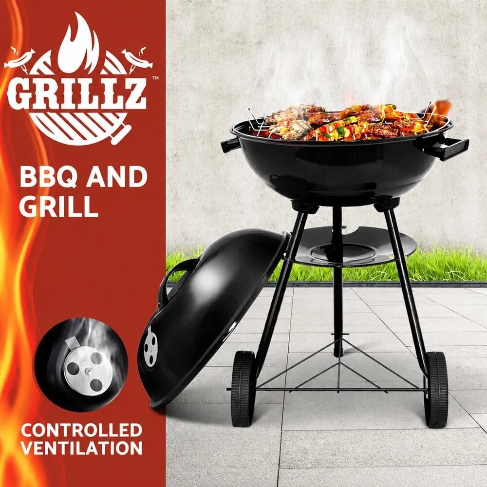 Grillz BBQ Grill Charcoal Smoker Outdoor Kitchen Portable Camping Patio Garden