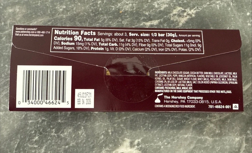 Hershey Dubai Inspired Chocolate Bar, 3.12 oz -LIMITED EDITION-IN HAND - Image 2 of 4