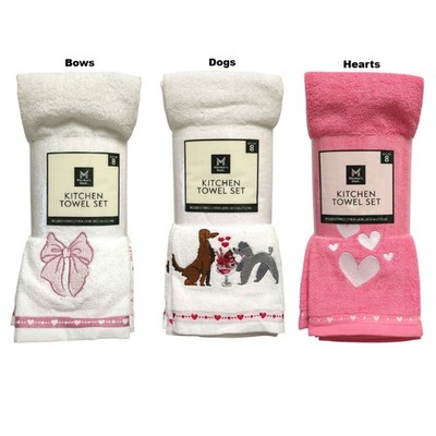 Member's Mark Kitchen Towel Set, Valentine's Day, 8 Piece