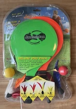 Jazzminton Deluxe Pro Pack Indoor & Outdoor Fun The Ultimate Paddle Game Ages 3+
