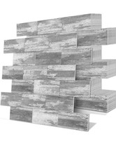Art3d Peel and Stick Backsplashes Wall Tile Gray Wood Grain, 10-Pack Wall Tile