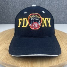 FDNY Fire Department City of New York Hat Cap Strapback OSFM Blue Embroidered