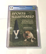 1956 Sports Illustrated CGC 7.0 NEWSSTAND ! YALE Bulldogs ! HANDSOME DAN IX