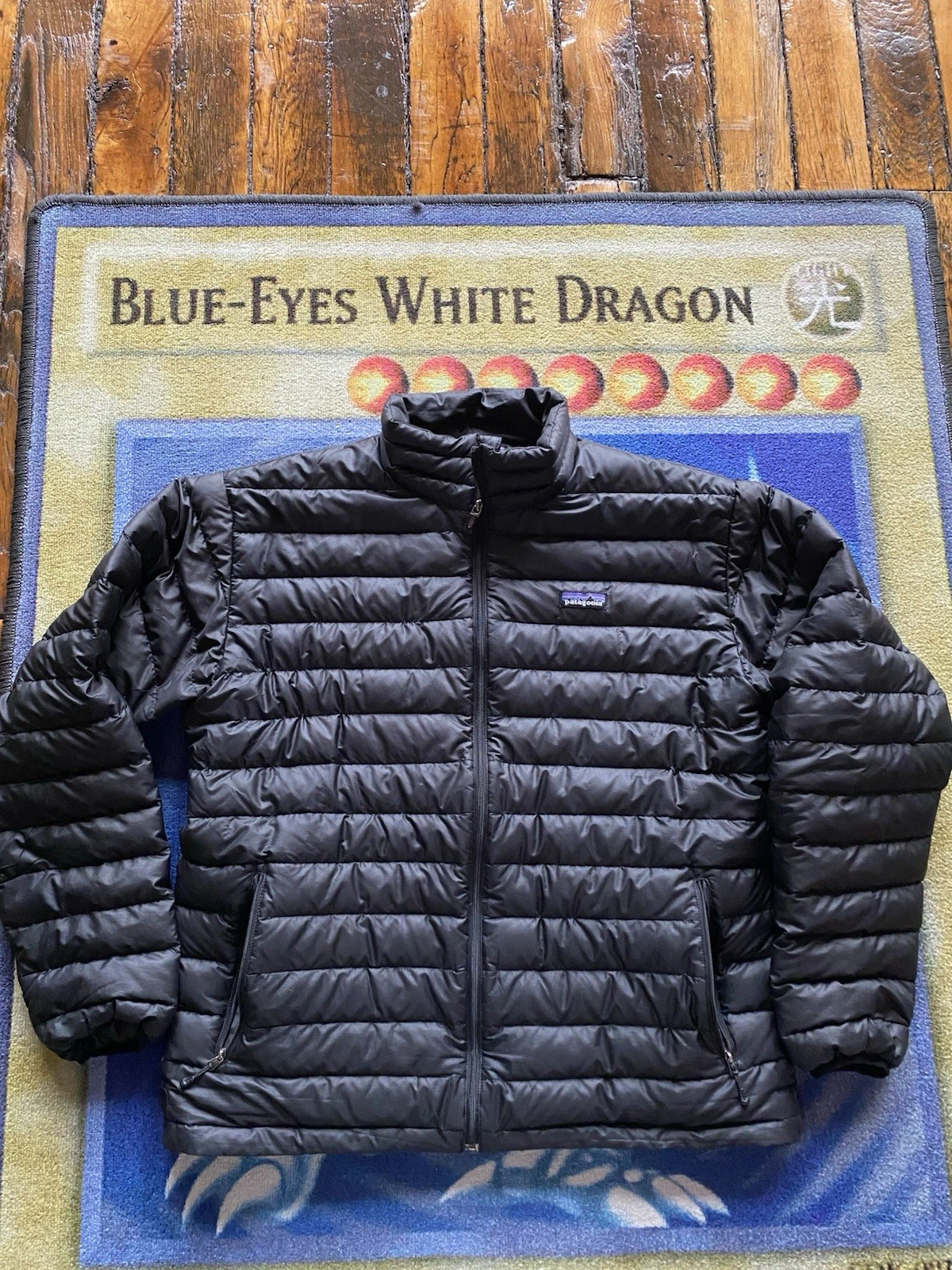 Patagonia Down Sweater Puffer Jacket Mens L Black Snow Winter Goose Feather