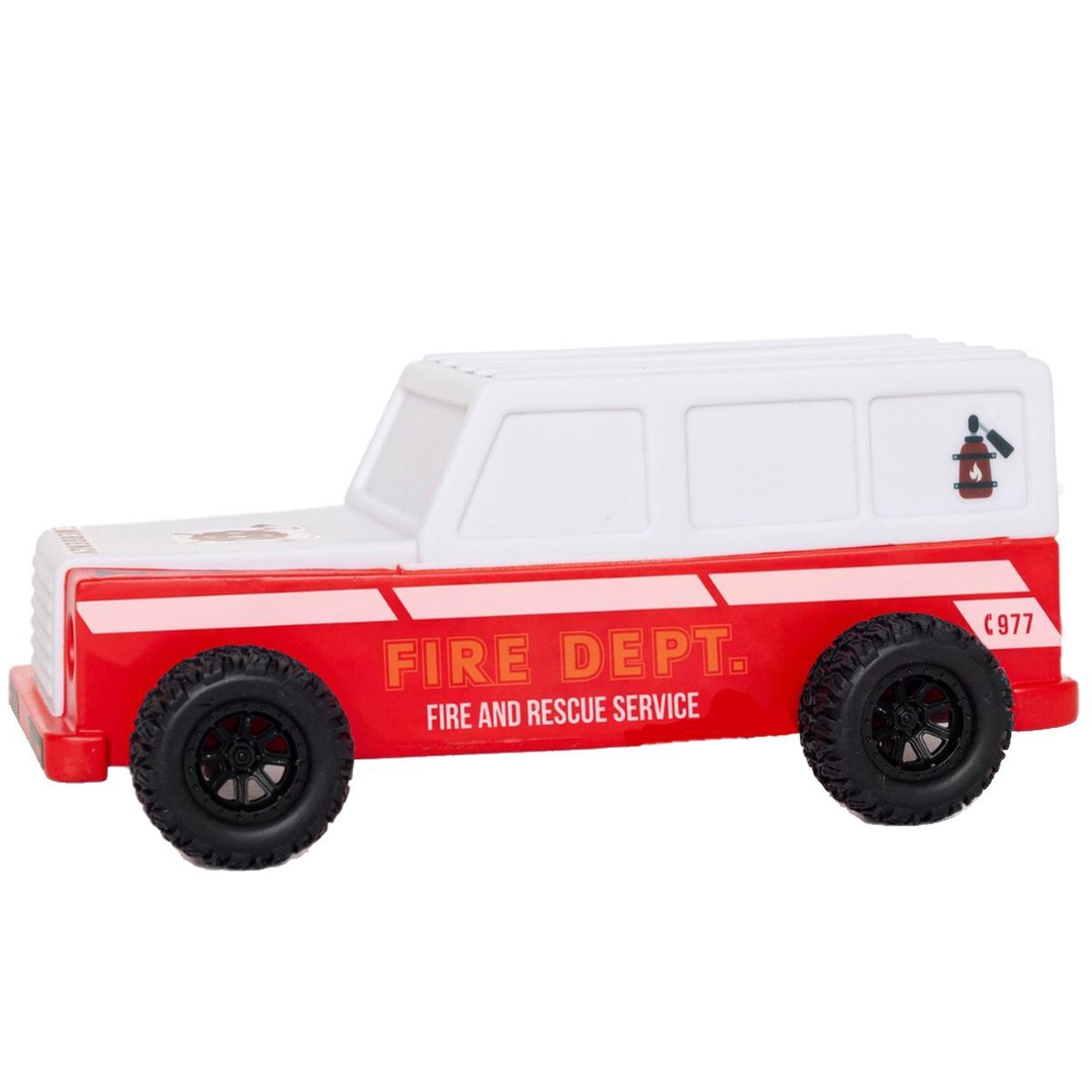 Veilleuse voiture de pompiers LED tactile rechargeable à intensité réglable