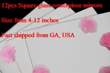 Bulk 12 pieces Round or Square Centerpiece Mirrors for Wedding Table 4in - 12in