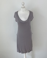 Reiss Ricola Layered Plait Dress Grey Sz Small Ladies