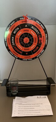 Game Night Magnetic Darts Metal Board Drinking Party Game ~ Only 1 Shot Glass