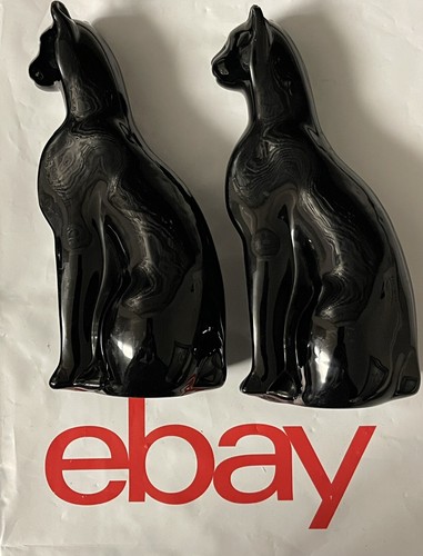 ๐โโฌ Bicchiere per gatti neri egiziani stile Baccarat (2) 6 1/8โH ๐๐ฆ - Foto 8 di 12