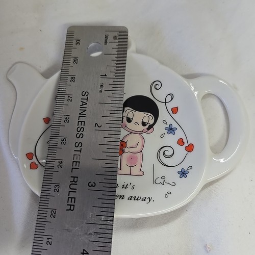 Vintage “LOVE IS” comic-strip GEORGE-GOOD porcelain tray 1972 spoon dish - Picture 5 of 5