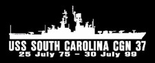 USS SOUTH CAROLINA CGN 37 Silhouette Decal U S Navy USN Military S001