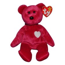 Ty Beanie Valentina the Valentine's Day Bear New 8" 20cm MWMT  1 free TY card