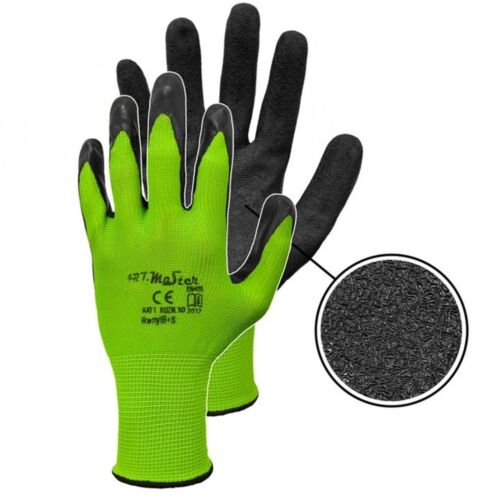 12 paires de gants de travail gants de montage jardin gants de protection latex taille 7-11 - Photo 1/4