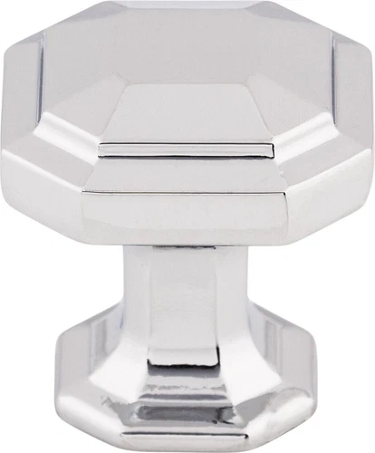 Top Knobs TK286 PC Emerald Knob 1 1/8" Polished Chrome - Picture 1 of 2