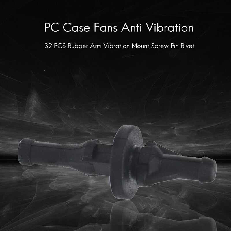 32 PCS Rubber Vibration Mount Screw Pin Rivet,for PC Case Fans