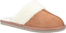 Image of Hush Puppies Arianna Tan Mule Ladies Slippers Suede Leather