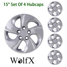 15 4pcs Silver Hubcaps For 2013 2014 2015 Honda Civic Sedan R15 Wheel Rim Cover
