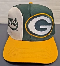 Vintage 90's Logo 7 NFL Green Bay Packers Script Letters Stitched Snapback Hat
