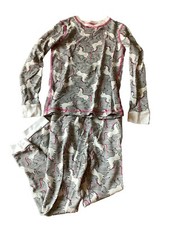 Cuddl Duds Youth Girl Thermal Long Sleeve Shirt Pants Set Size M Medium VGUC