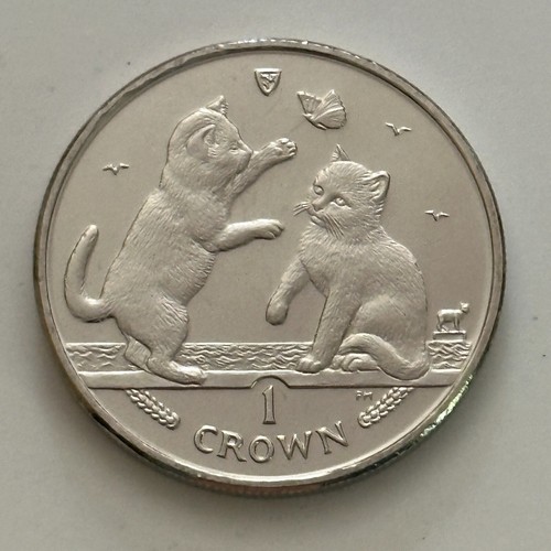 2004 Isle of Man Tonkinese Cat 1 Crown Coin CuNi Brilliant Uncirculated Cond - Picture 13 of 18