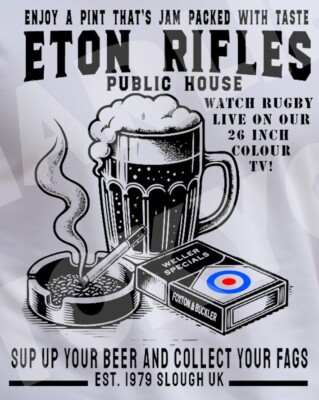 Mens T-Shirt The Jam Inspired Paul Weller 70's Punk Eton Rifles
