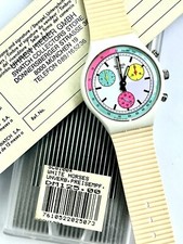 Swatch Chrono WHITE HORSES SCW100, 1990, full set, nuovo mai indossato!