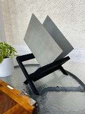 Wet Plate Drying Rack Black Folding with Fixed Integrated Collection Container